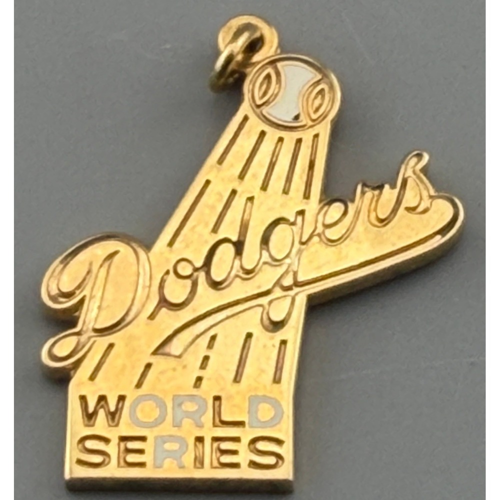Vintage 1977 Los Angeles Dodgers World Series Balfour Charm Pendant Baseball